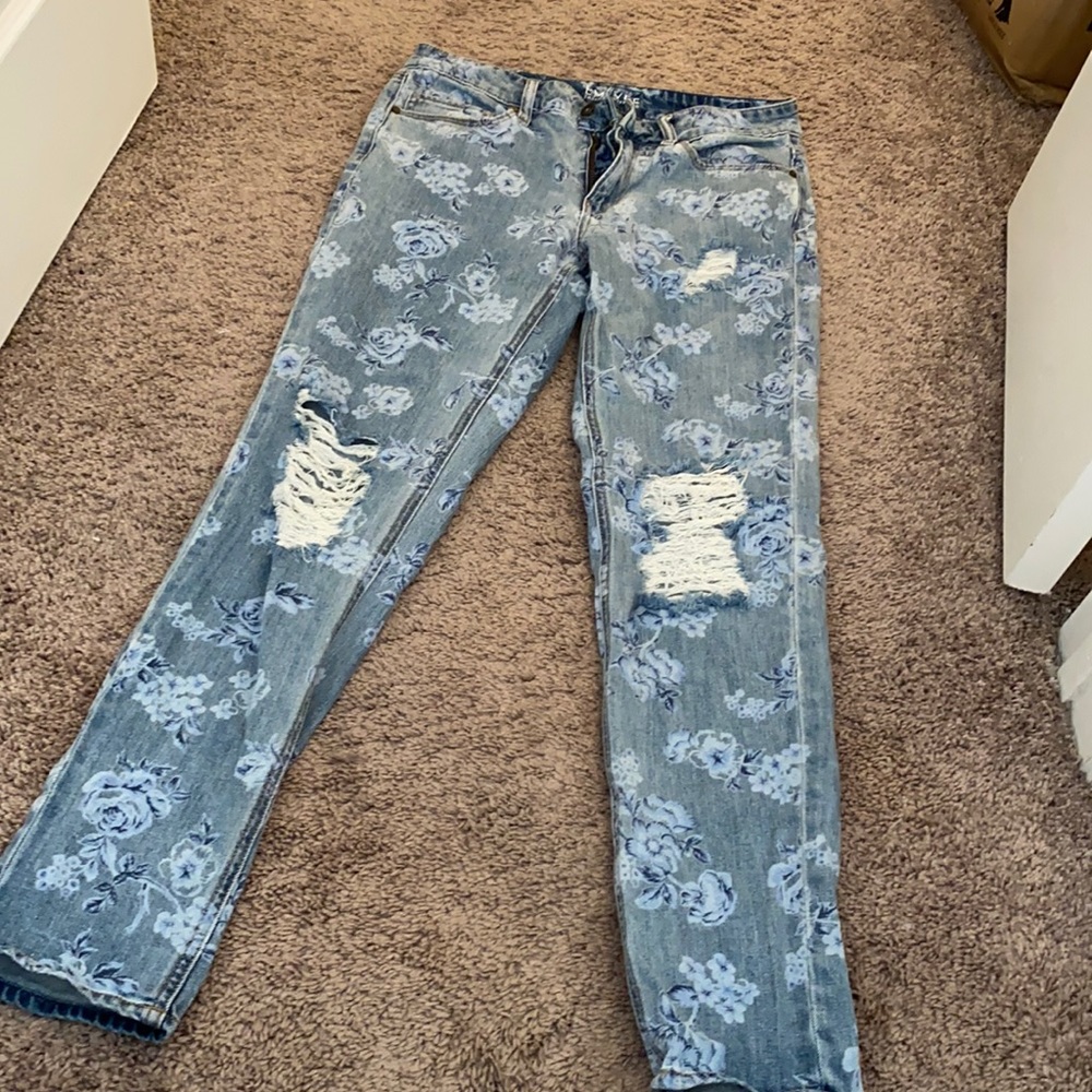 Floral denim